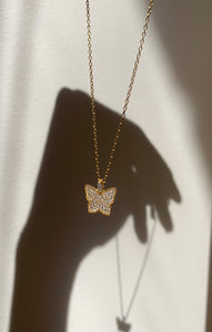 Petite Wings - CZ Butterfly Necklace