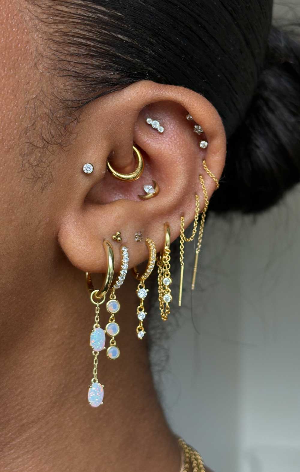 Astrid Drop Hoop Earrings