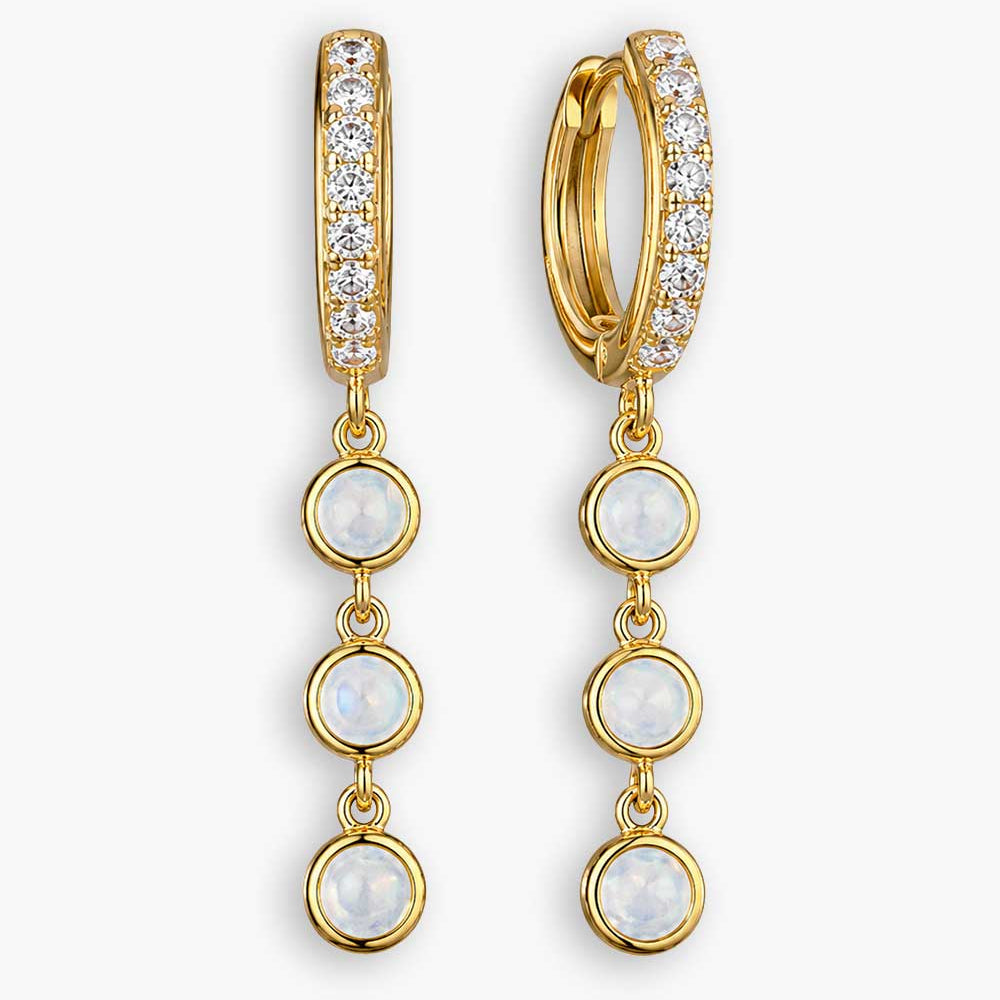 Astrid Drop Hoop Earrings