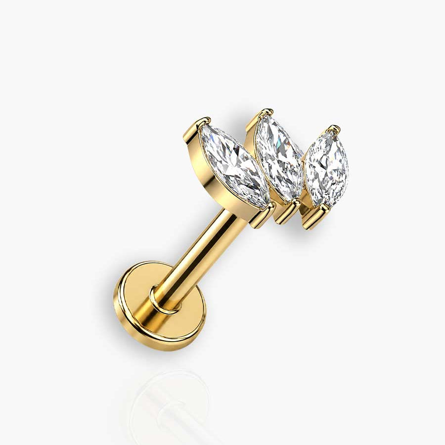 Aura - Triple Marquise Flat Back