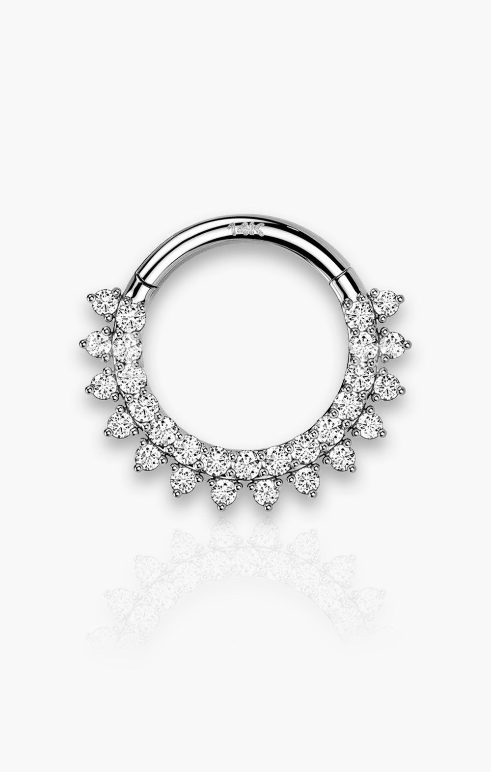 Chloe | 14k Solid Gold Segment Hoop