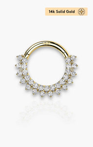 Chloe | 14k Solid Gold Segment Hoop