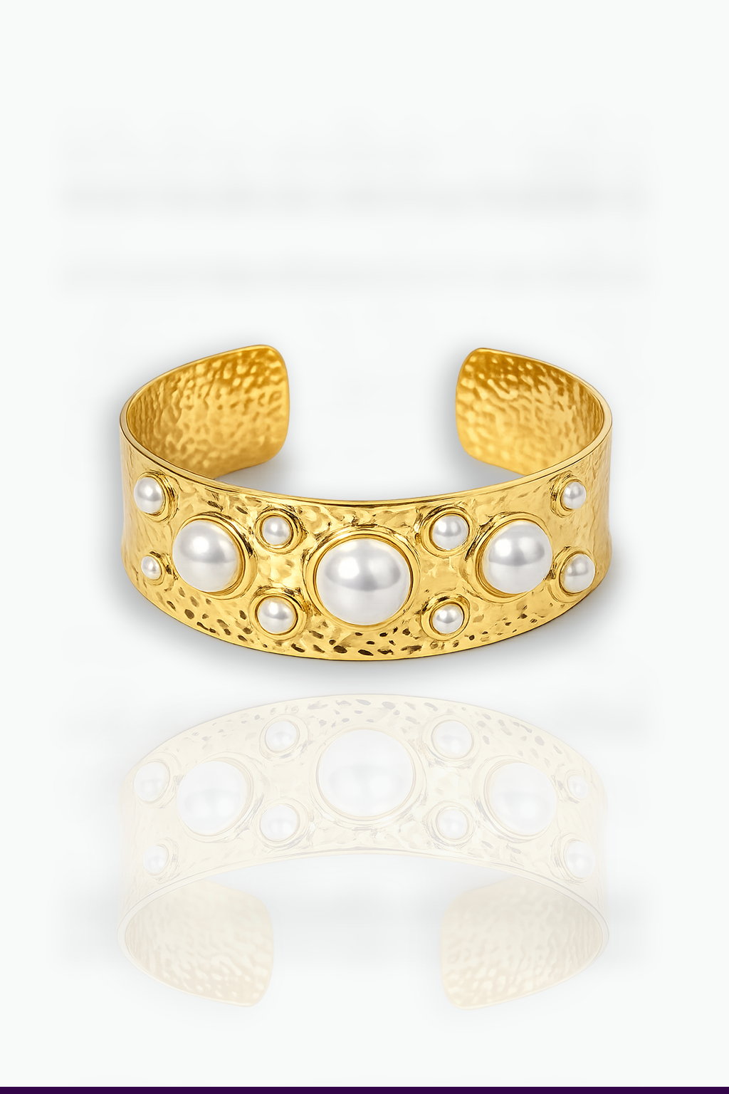 Poseidon Chunky Pearl Bangle Cuff