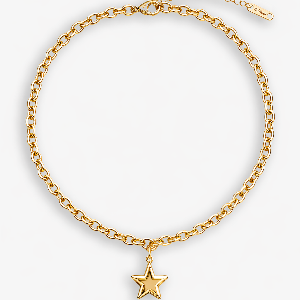 Chunky Star Necklace - Gold