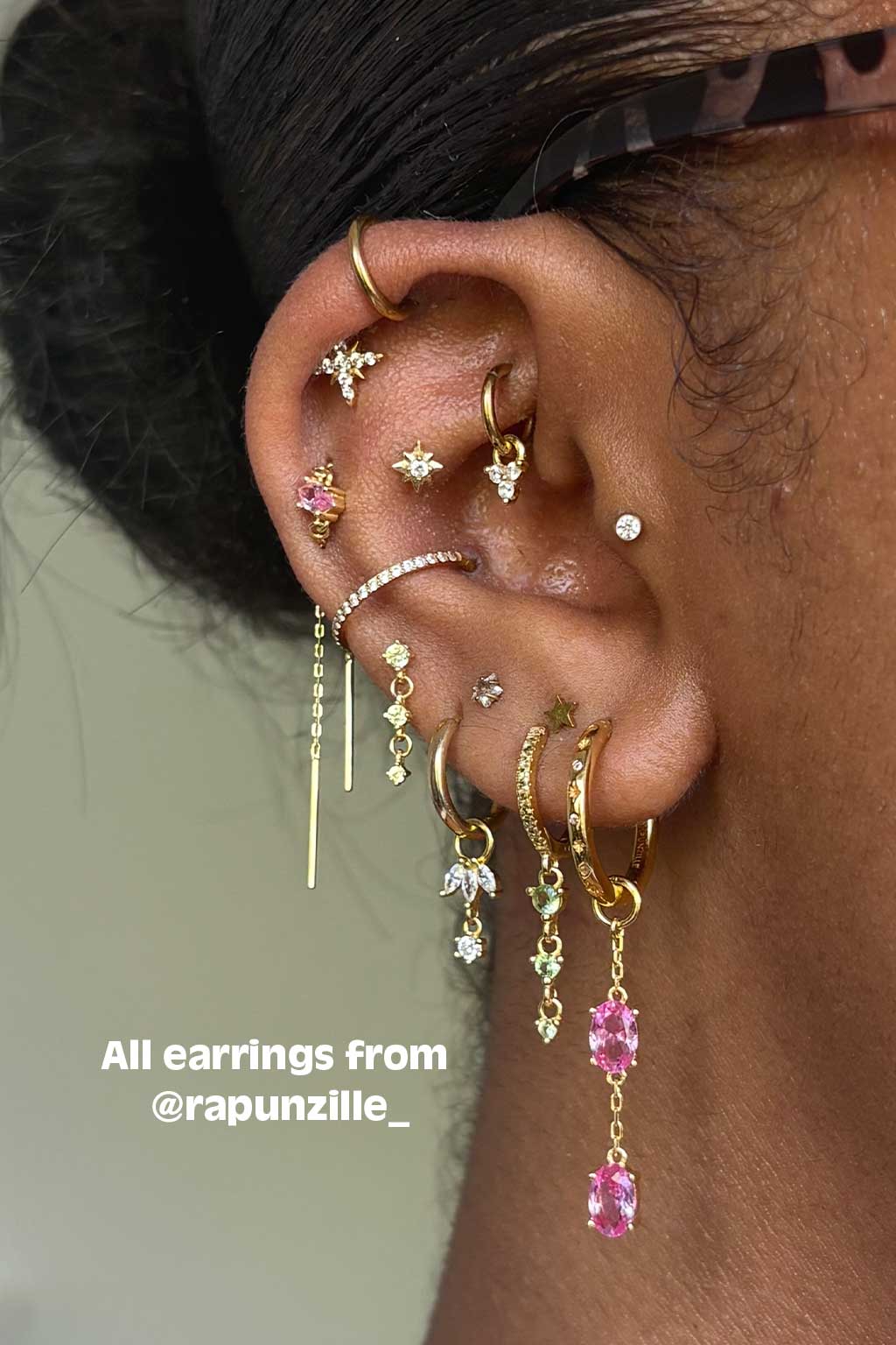Cotton Candy Pink Hoop Earrings