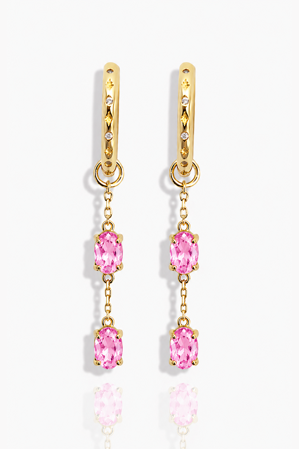 Cotton Candy Pink Hoop Earrings