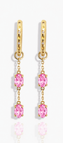 Cotton Candy Pink Hoop Earrings