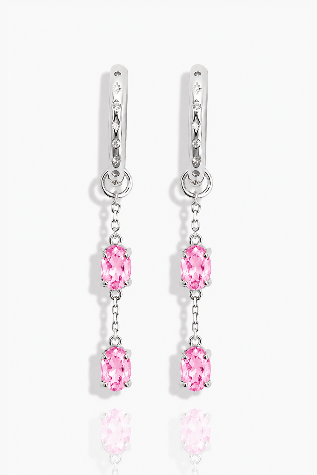 Cotton Candy Pink Hoop Earrings
