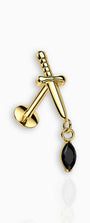 Dangly Sword Flat Back