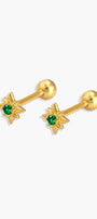 Emerald Green - Micro Starburst Ball Back Studs