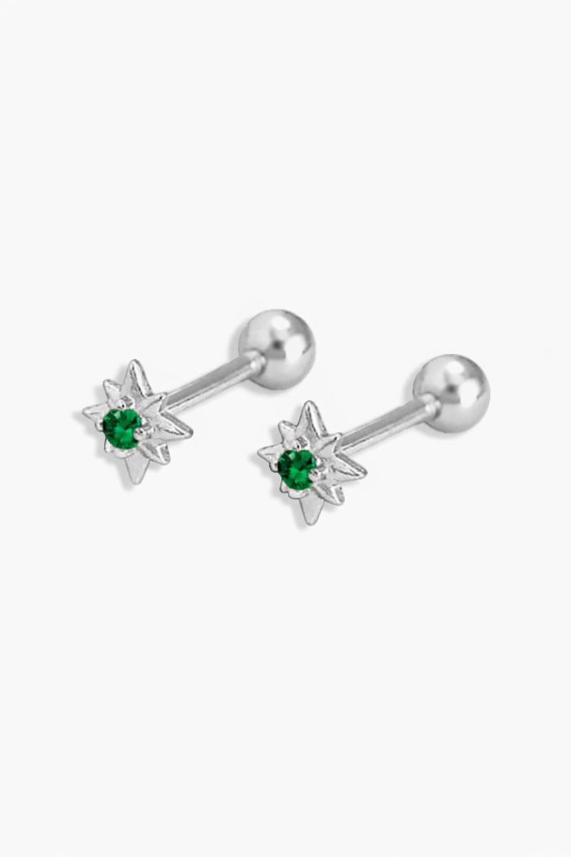 Emerald Green - Micro Starburst Ball Back Studs