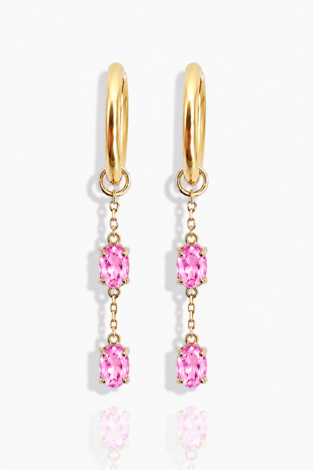 Fairy Floss Pink Hoop Earrings