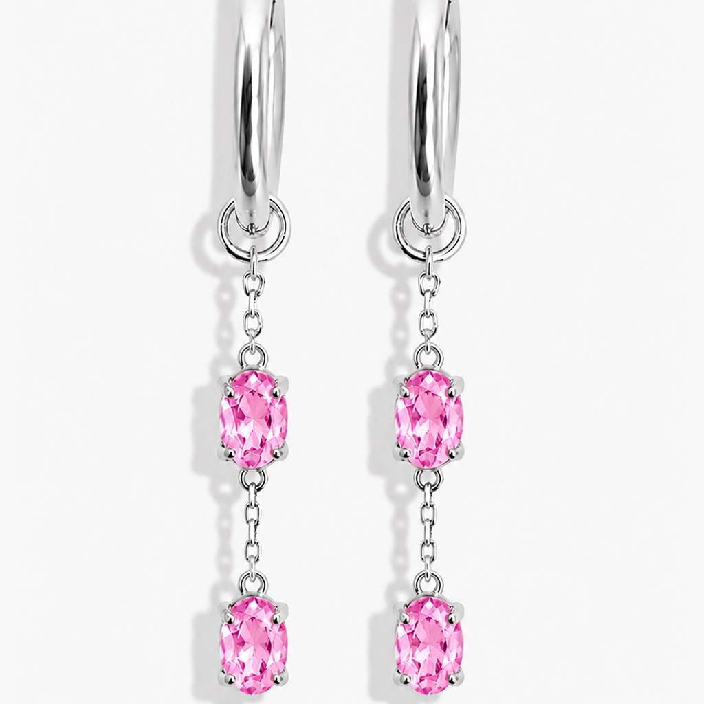 Fairy Floss Pink Hoop Earrings
