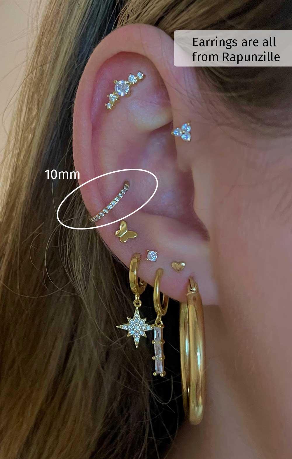 Glitter CZ Seamless Hoop Clicker (Single)