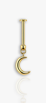 Hanging Moon | Vertical Helix OR Hidden Helix Earring