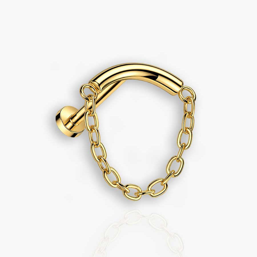 Hide & Seek - Hidden Helix Curved Bar Chain Flat Back