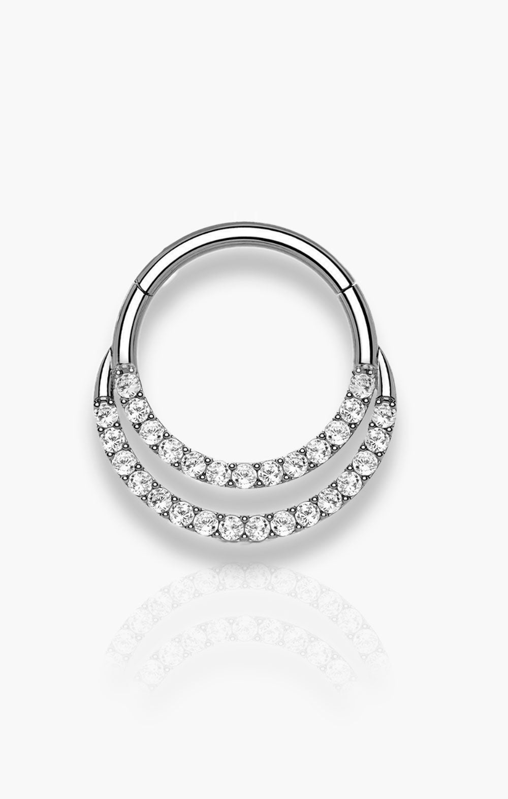Isabella | Double Segment Hoop in 14k Solid Gold