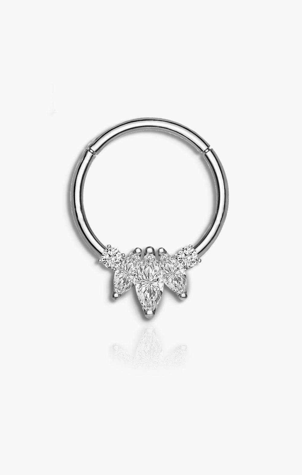Marquise Segment Hoop | 14k Solid Gold