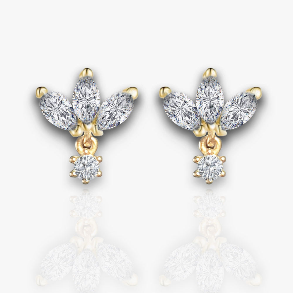 Marquise Drop Studs