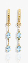 Mermaid Sparkle - Topaz Hoop Earrings