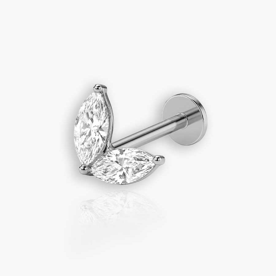 Monica - Micro Double Marquise Flat Back