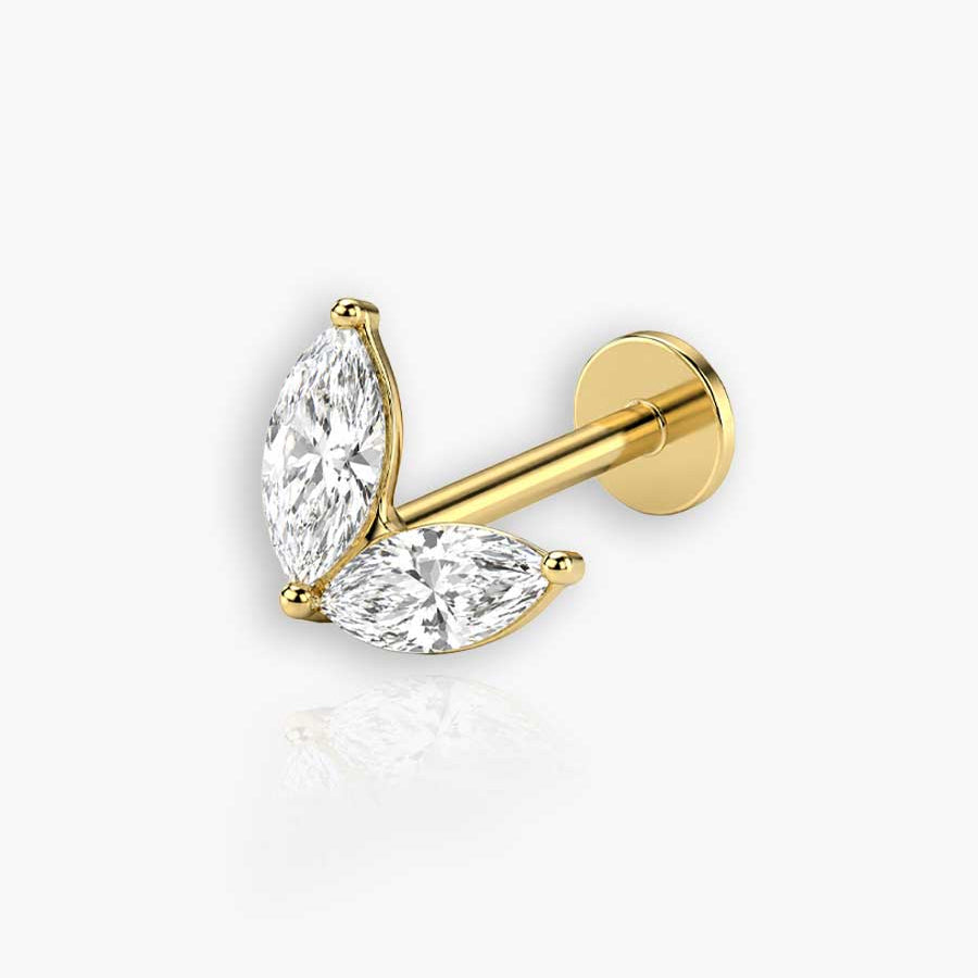 Monica - Micro Double Marquise Flat Back
