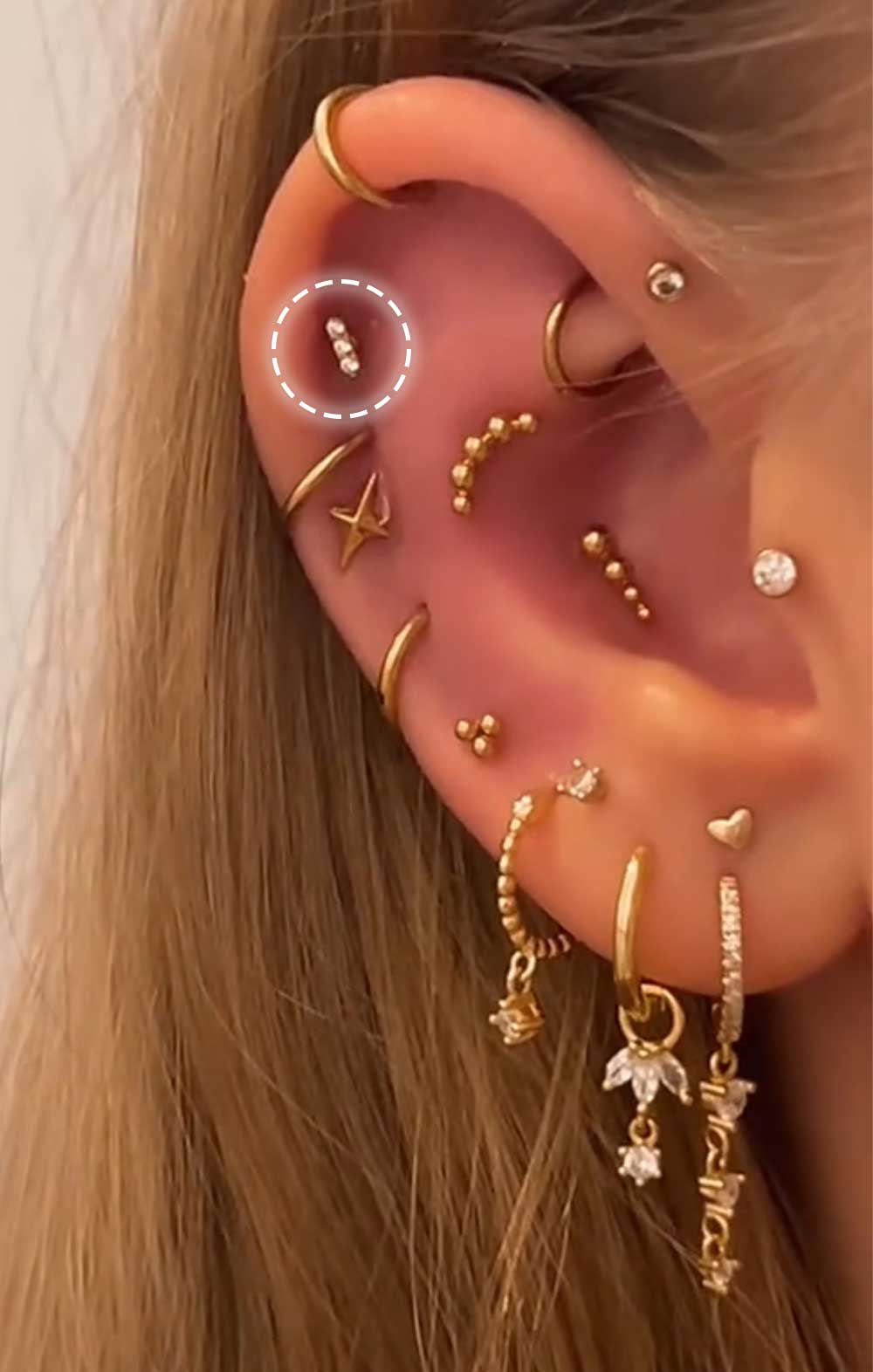 Micro CZ Bar Flat Back