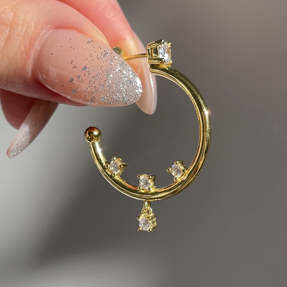 Midnight in Paris Hoop Earrings