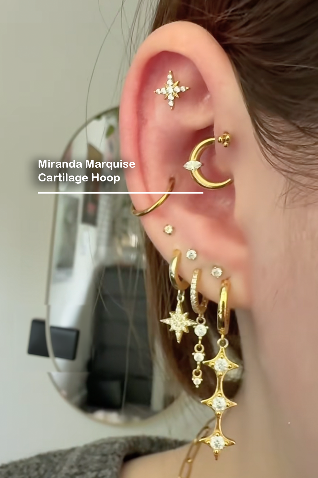 Miranda Marquise Daith Cartilage hoop