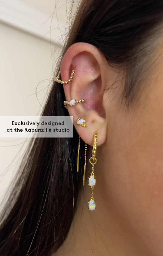 Iridescent Opal Cartilage Hoop