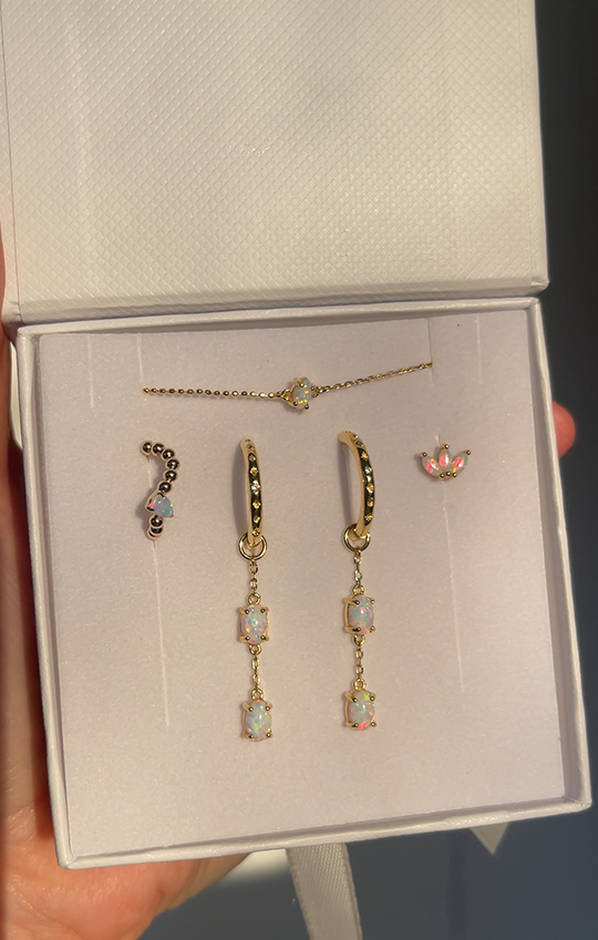 Opalescent Earring Stack Set