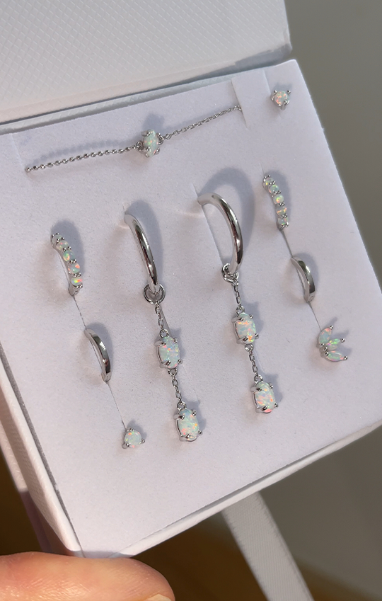 Opalite Earring Stack Set