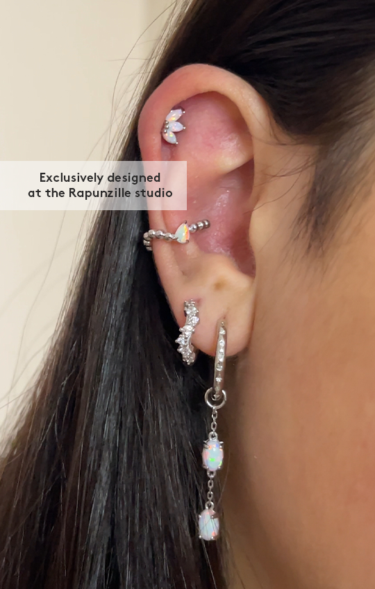 Iridescent Opal Cartilage Hoop