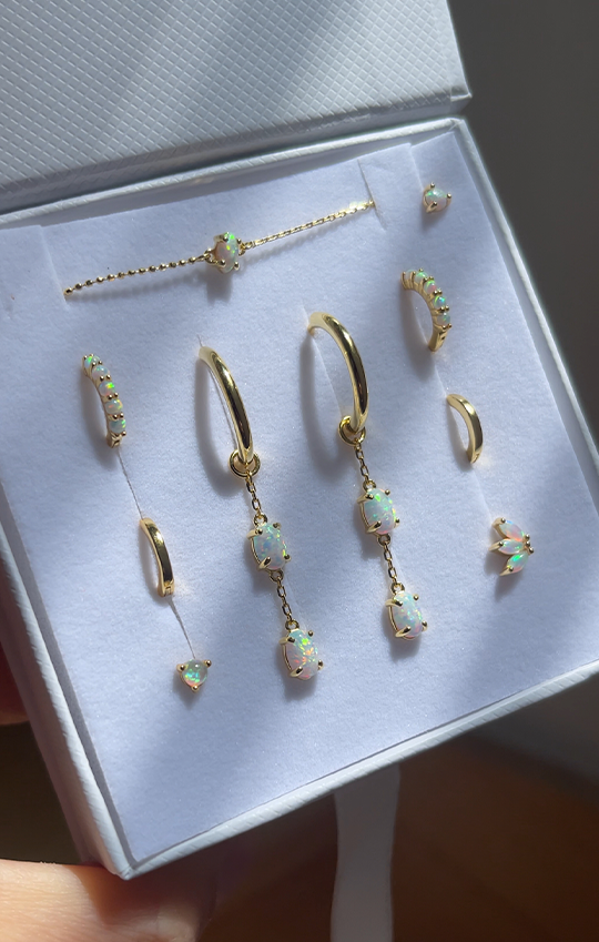 Opalite Hoop Earrings