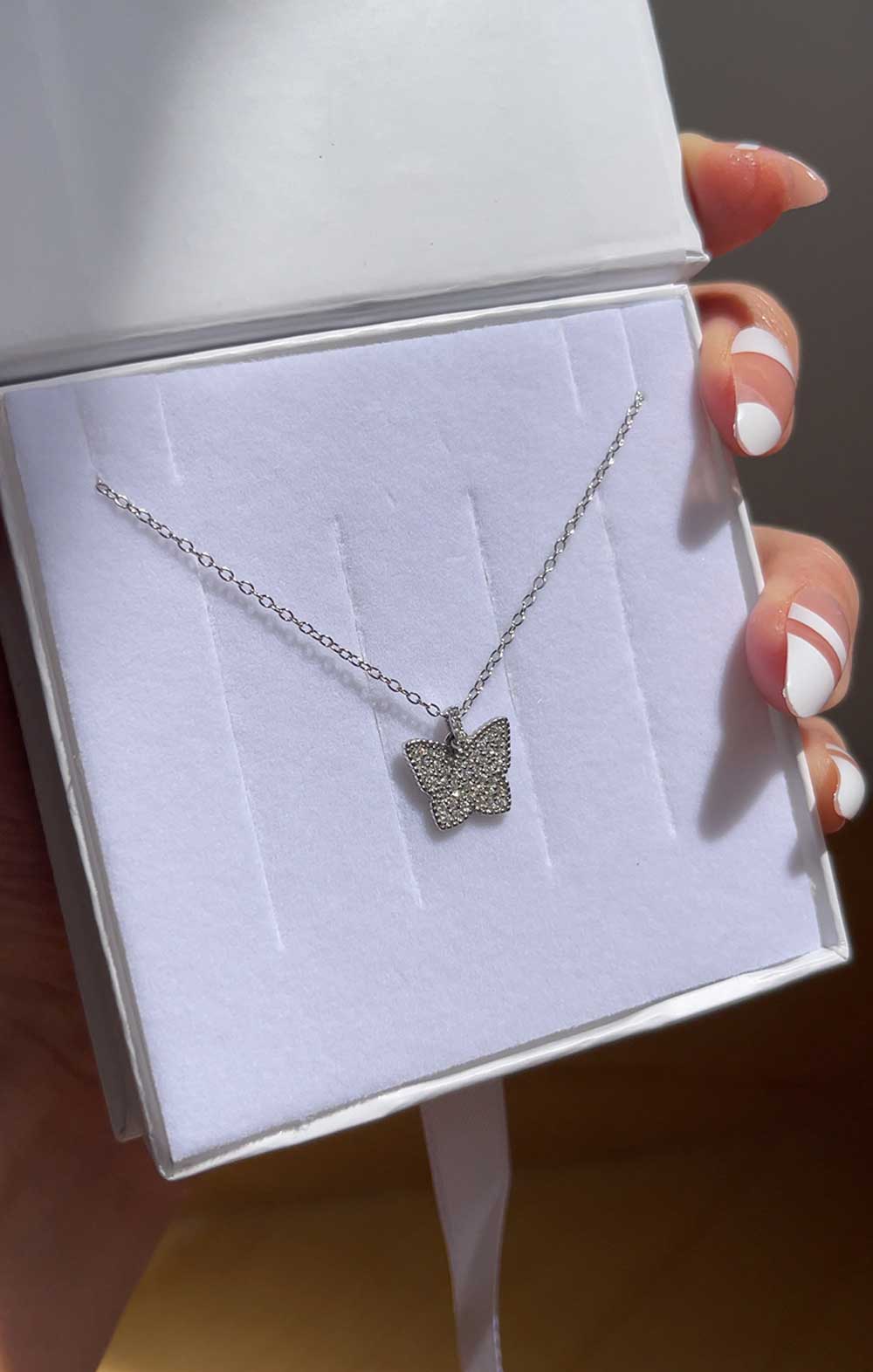 Petite Wings - CZ Butterfly Necklace