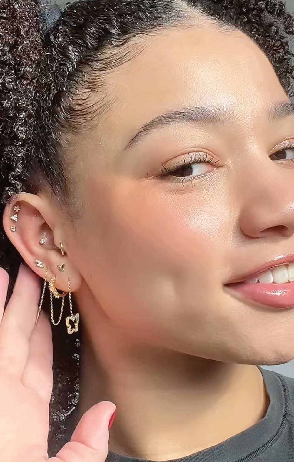 Tiny Lightening Bolt Studs