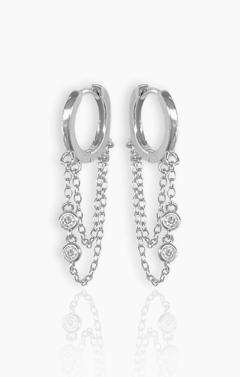 Petite Double Chain Huggies
