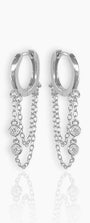 Petite Double Chain Huggies (Preorder Gold, ships October 5th)