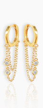 Petite Double Chain Huggies