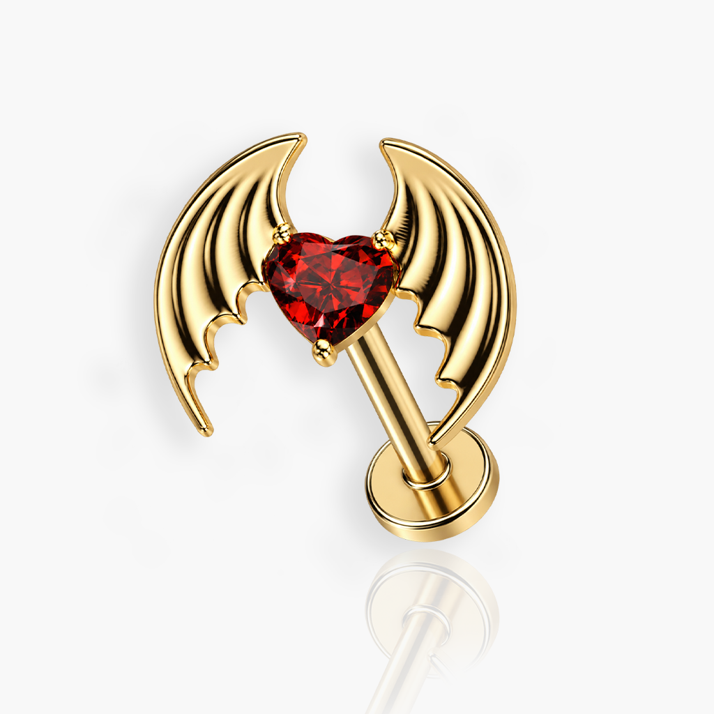 Scarlet Red Bat Flat Back