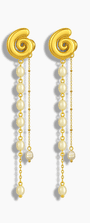 Seafoam Shell Statement Earrings