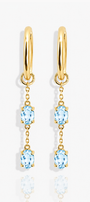 Sea Glass - Topaz Hoop Earrings