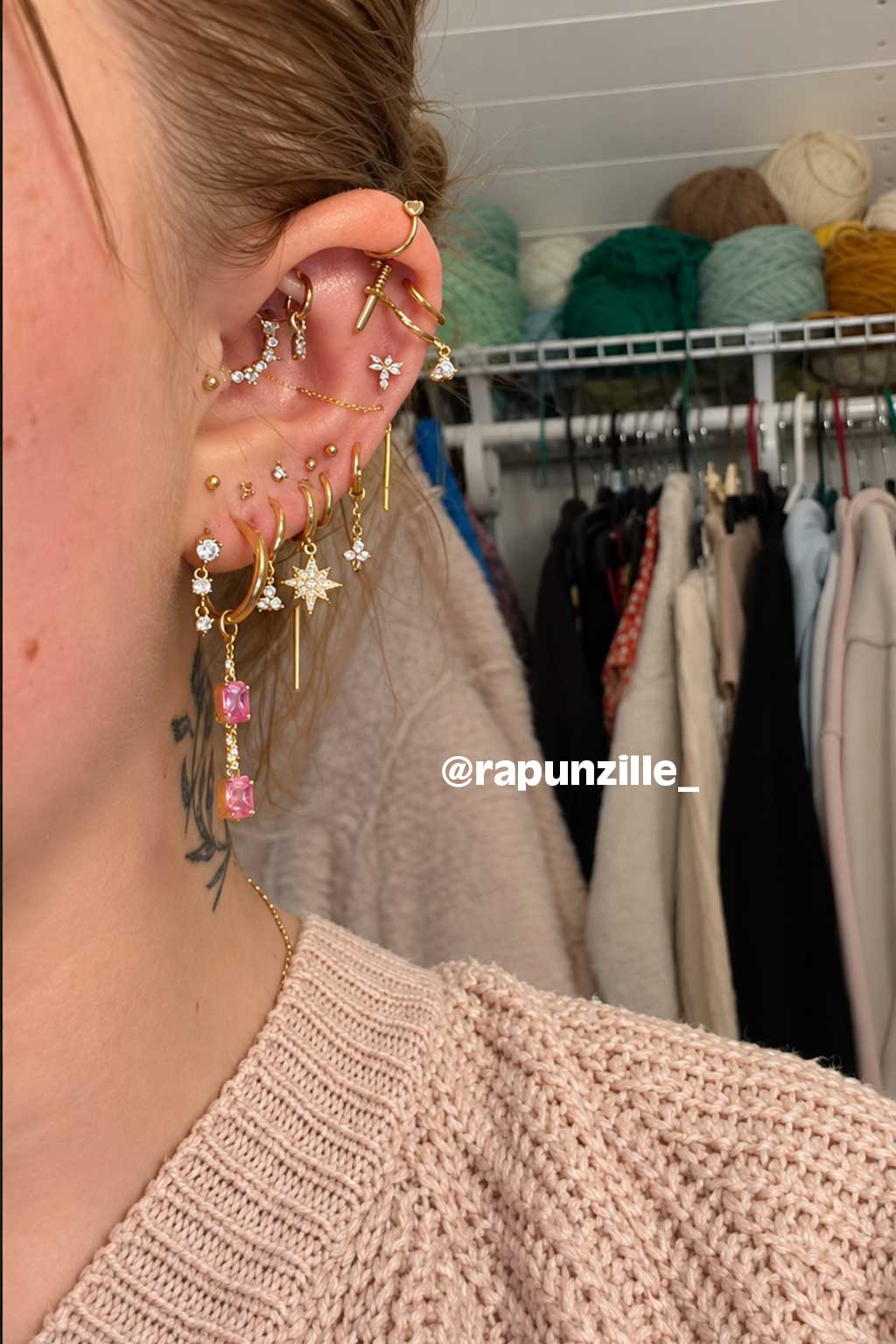 Fairy Floss Pink Hoop Earrings