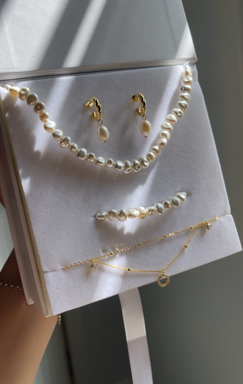 Pearl Party - Earring, Necklace, Bracelet & Anklet Set