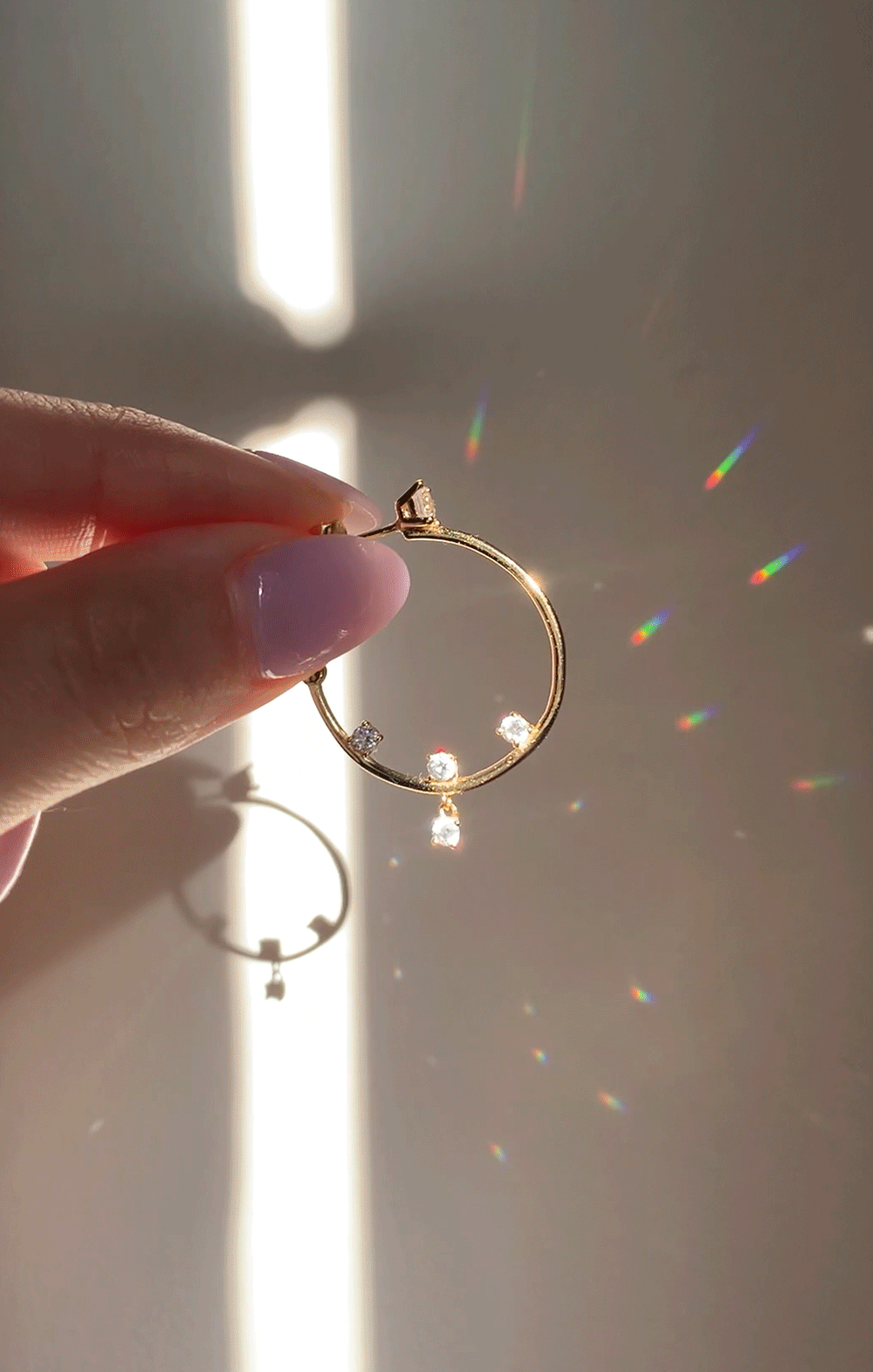 Midnight in Paris Hoop Earrings
