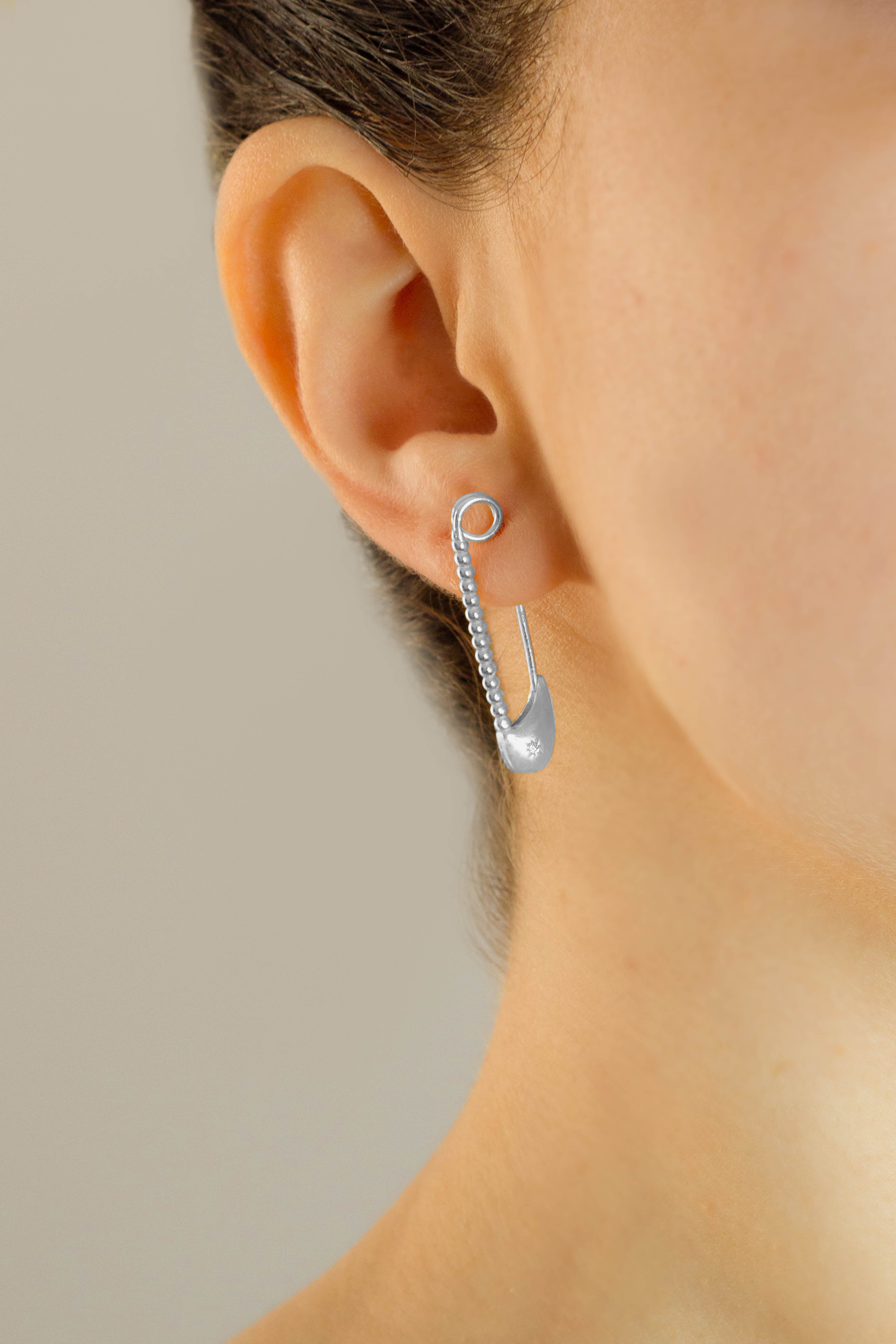 Brooklyn Safety Pin Earrings (Mismatch)